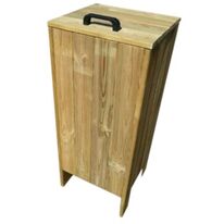 Poubelle bois pour zones urbaines - 80 l | Wood Park