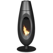 Poêle à bois en fonte design 5 kW avec système de post combustion | Ovatio P614904