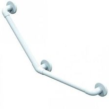 Barres d’appui PVC Lisses pour sanitaire PMR - Barre coudée 135° 300 x 300 mm | 11905WH