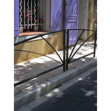 Barrière de voirie | Barrière Rayon de Soleil en acier galvanisable avec motif décoratif