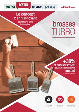 Brosses Turbo pour lasure et peinture bois à rendement élevé +30% | BROSSES TURBO