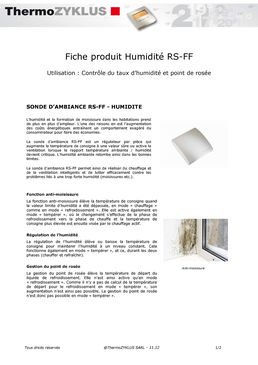 Sonde d?’ambiance avec sonde d?’humidité | RS-FF