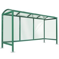 Abri bus en acier et parois en verre securit Viareggio