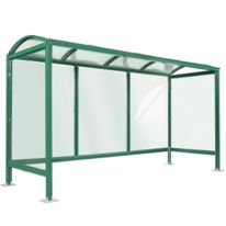 Abri bus en acier et parois en verre securit Viareggio