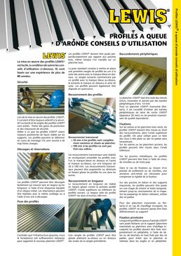 Plancher mixte acier béton de faible épaisseur | Profilés à queue d'aronde LEWIS