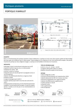 Portique pivotant | Portique à barillet avec double système de déverrouillage