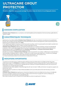 Protection pour joints ciment et grès cérame | Ultracare Grout Protector en dispersion aqueuse