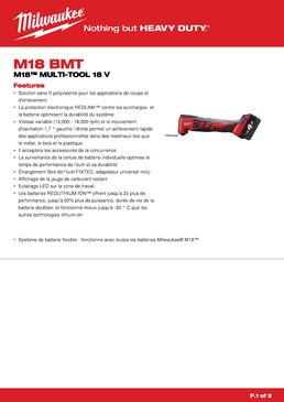 Outil multifonction sans fil | M18 BMT-421C