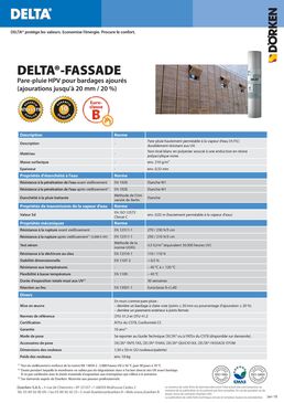 Pare-pluie | DELTA-FASSADE 20 (PLUS) et DELTA FASSADE 50 (PLUS)