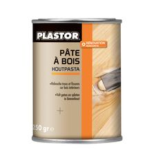 Pâte à bois à base de bois naturel pour rebouchage de bois intérieurs | PLASTOR 