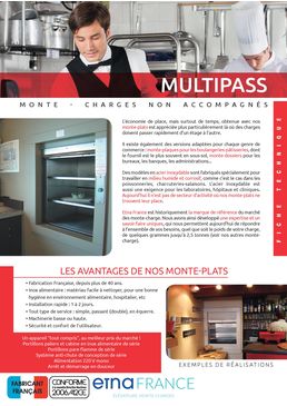 Petit monte-charge jusqu'à 300 kg | Multipass