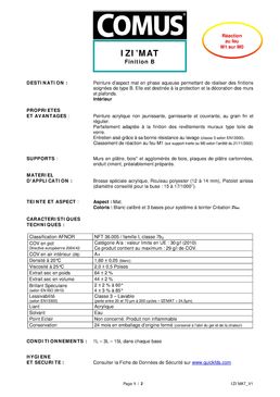 Peinture d'aspect mat pour finition et protection des murs et plafonds | Izi'Mat