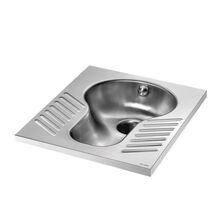 WC turc SHA XS 1 effet d'eau sans siphon Inox 304 satiné |  Réf. 113710 