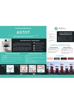 Extracteur statique pour la ventilation naturelle - conduit diamètre 80 à 109 mm | ASTOT