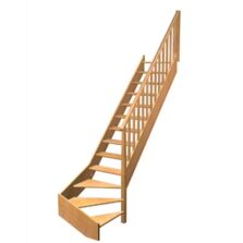 Escalier Aria quart tournant bas rampe Idéal | LAPEYRE SERVICES