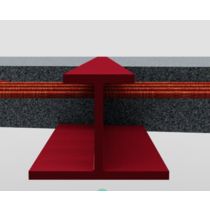 Poutre mixte avec ferraillage traversant | Qucik-Beam