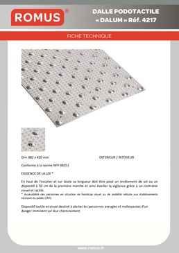 Dalles podotactiles en aluminium larmé | Dalum