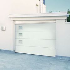 Porte de garage sectionnelle à refoulement plafond (ressorts de traction)