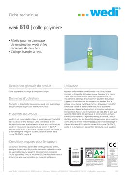 Colle polymère multi-usages | Wedi 610