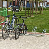 Râtelier 5 vélos sur 2 niveaux côte à côte