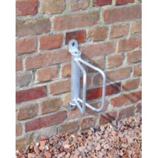 Ratelier 1 vélo mural avec arceau bloque roue - Angle 90°