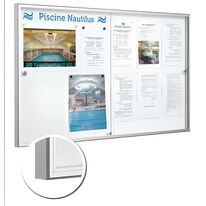 Vitrine intérieure coulissante pour couloirs étroits, halls d’entrée ou zones de circulation réduite | 2-05-1-008