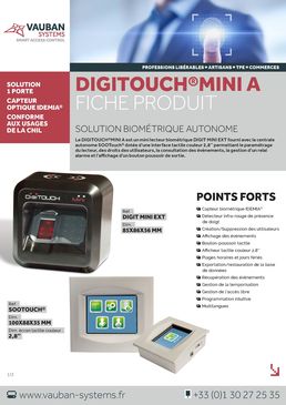 Mini lecteur biométrique avec module de programmation déporté | DigitouchMiniA