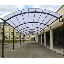 Préau adossé sur mesure en aluminium extrudé | ABRIS ARCHETYPE