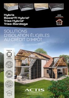 Solutions d'isolation ACTIS éligibles au crédit d'impôt