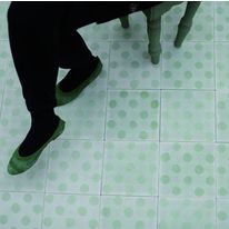 Carreau de ciment à motif pois bicolores | Pois