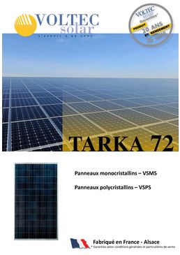Panneau photovoltaïque pour grandes centrales solaires au sol | Tarka 72 VSMS – VSPS