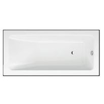 Baignoire rectangulaire à encastrer vidage aux pieds acier titane vitrifié | BetteOne Relax 