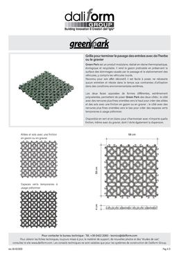 Grille de pavage pour véhicules avec pelouse | Green Park