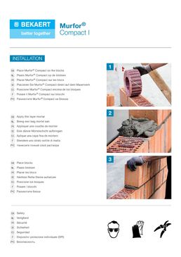 Renfort de maçonnerie en maille de câbles d'acier | Murfor Compact