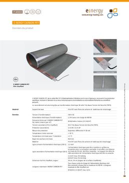 Système de chauffage infrarouge pour plafond, mur et sol chauffant | E-NERGY CARBON
