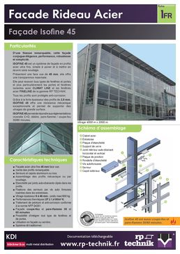 Façade mur-rideau à ossature acier fine | rp tec 45