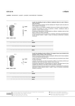 Inbani Lavabo free-standing Origin SolidSurface et cabinet-miroir Strato au sol/mural