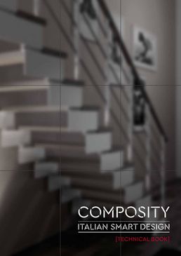 Escalier en bois et acier aux fixations invisibles pour intérieurs | Composity 