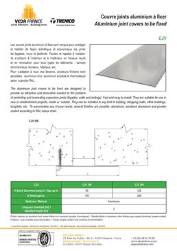 Couvre-joint aluminium à fixer | CJV