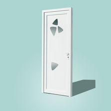 Portes d'entrée à panneaux en PVC avec ou sans pièces métalliques affleurantes ou en applique | Portes à panneaux PVC Design