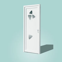 Portes d'entrée à panneaux en PVC avec ou sans pièces métalliques affleurantes ou en applique | Portes à panneaux PVC Design