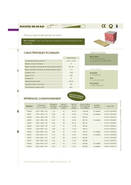 Panneau isolant CF 1 h rapporté sous dalle béton | Rockfeu REI 60 RsD