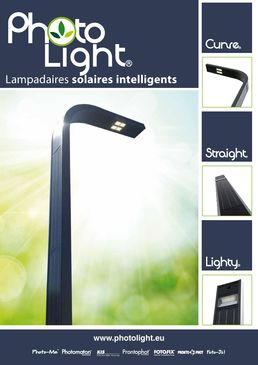 Lampadaire solaire intelligent à double éclairage | Photolight Straight