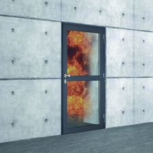 Porte de hall en acier résistante au feu | Rhea EI30 et 60