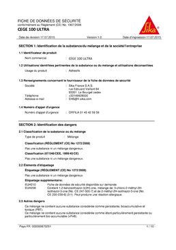 Colle polyvalente pour revêtements techniques | CEGE 100 ULTRA