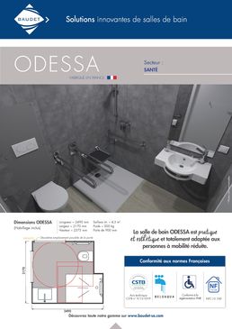 Salle de bain préfabriquée pratique et esthétique | ODESSA | Gamme BAUDET ACCESS