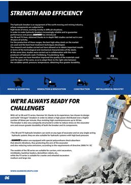 Brise roche hydraulique BRH HAMMER pelles de 500 Kg – 2.5T | SB70