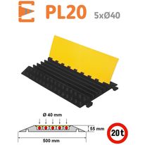 Protège câble modulaire 5 canaux en caoutchouc et PVC | PL20 Réf : PC905