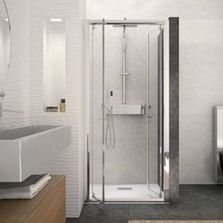 Paroi de douche 2 portes pivotantes à ouverture intérieure extérieure | Classic Manga