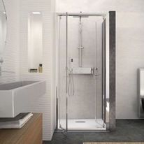 Paroi de douche 2 portes pivotantes à ouverture intérieure extérieure | Classic Manga